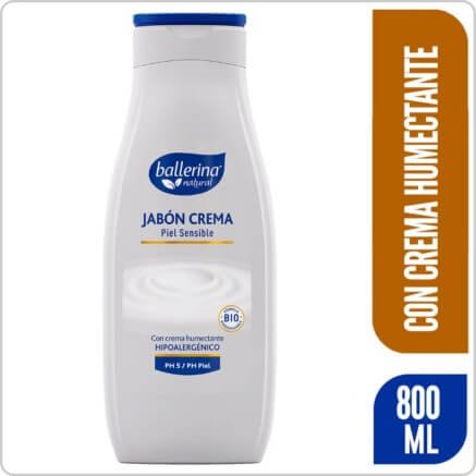 BALLERINA JABON CREMA PIEL SENSIBLE FCO 800ML