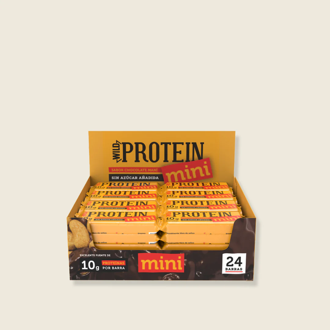 WILD PROTEIN MINI BAR CHOCOLATE MANI 10g DISPLAY 24UN