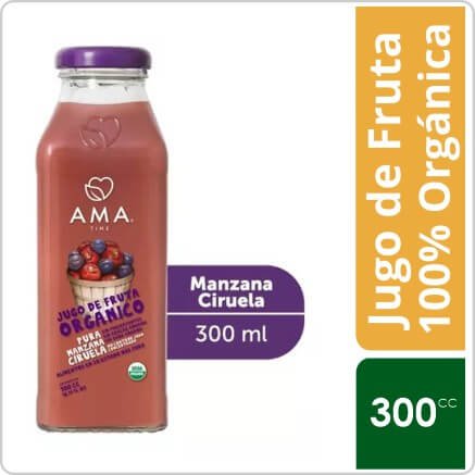 AMA Jugo Manzana Ciruela Orgánico 300cc