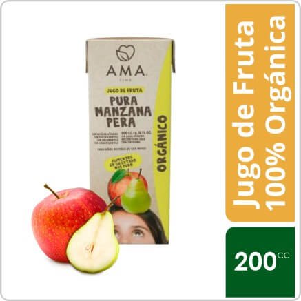 AMA   Jugo Manzana Pera Organico 200cc