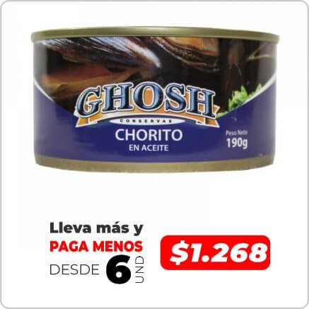 GHOSH CHORITO EN ACEITE 190G