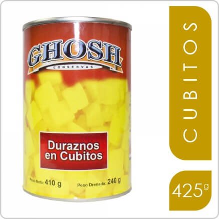 GHOSH DURAZNOS EN CUBITOS 425G