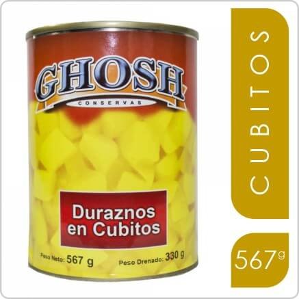 GHOSH DURAZNOS EN CUBITOS 567G