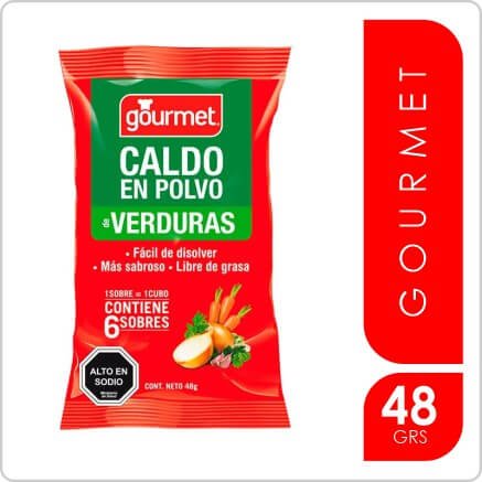 GOURMET CALDO SABOR VERDURA 48gr