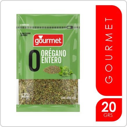 GOURMET OREGANO ENTERO  zipper 20gr.