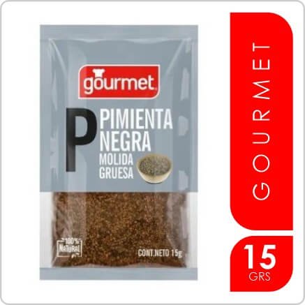 GOURMET PIMIENTA NEGRA MOLIDA 15gr.