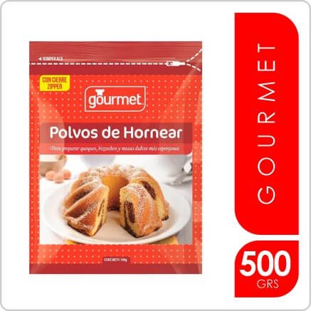 GOURMET POLVOS DE HORNEAR DOBLE ACCION 500G