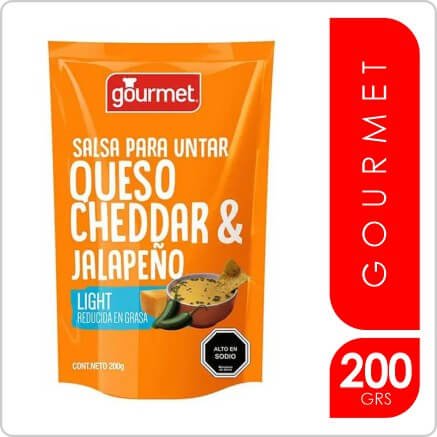 GOURMET SALSA P.UNTAR CHEDDAR JALAPEÑO 200gr.