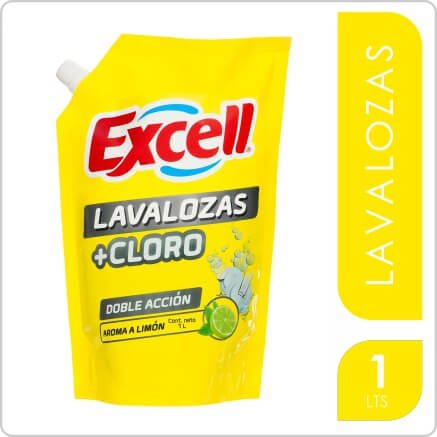 EXCELL LAVALOZAS CON CLORO DOYPACK 1 LT