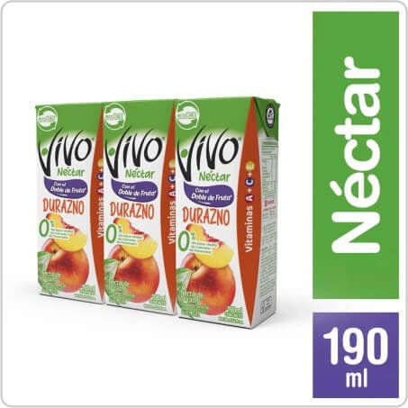 NECTAR SPRIM DURAZNO PACK 3 UN X 190ML