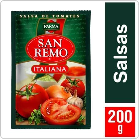 SAN REMO SALSA ITALIANA  PACK 6 UN X  200GR