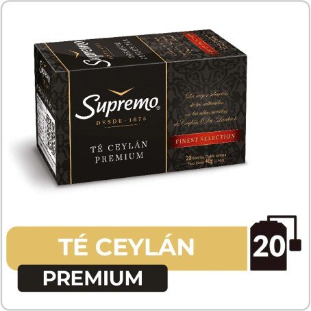 TE SUPREMO PREMIUM  CAJA 20 UN X 2GR BOLSITAS