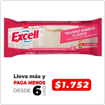 EXCELL Trapero Húmedo LAVANDA Clásico x10