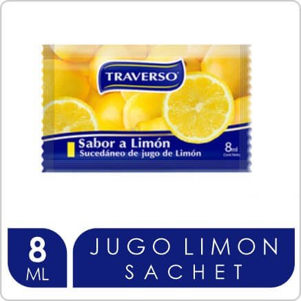 TRAVERSO JUGO LIMÓN SACHET 8ML 300 UN