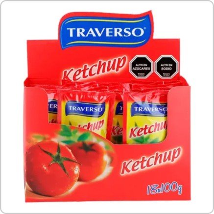 TRAVERSO KETCHUP SACHET 100GR 18UN