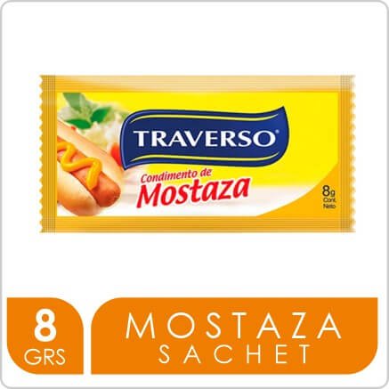 TRAVERSO MOSTAZA SACHET 8GR 300 UN