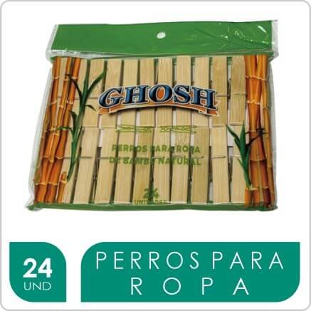 GHOSH PERROS PARA ROPA DE BAMBU 24DP