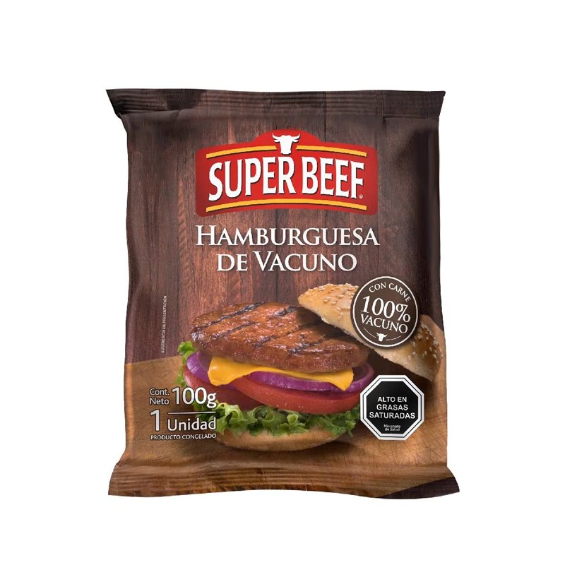 HAMBURGUESA TRADICIONAL SUPER BEEF 100G