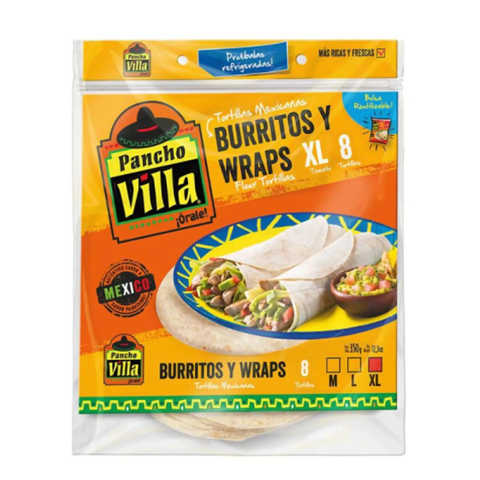 PANCHO VILLA BURRITO XL BOLSA 8UN X 350GR