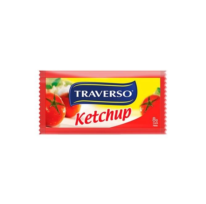 TRAVERSO KETCHUP SACHET 8GR CJ 300 UN