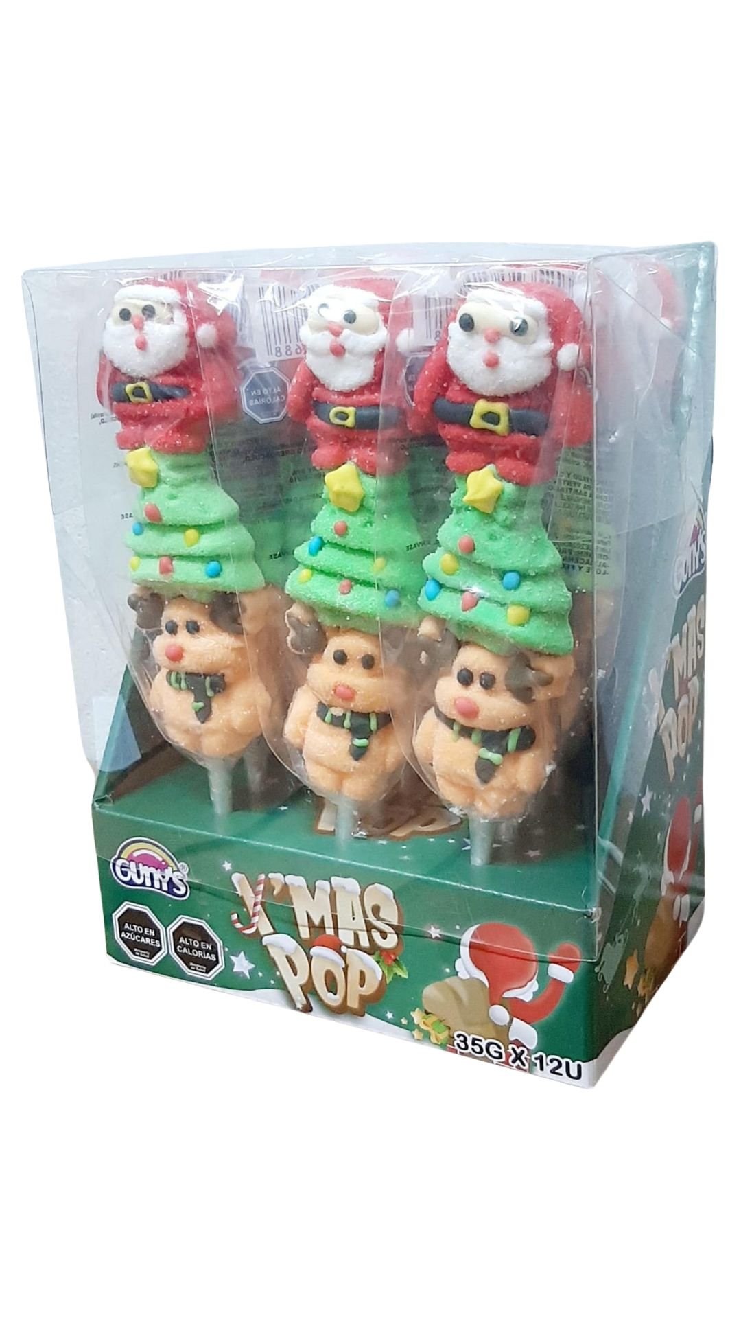 TB GUNYS MAS POP NAVIDEÑO 35GR DISPLAY 12 UN