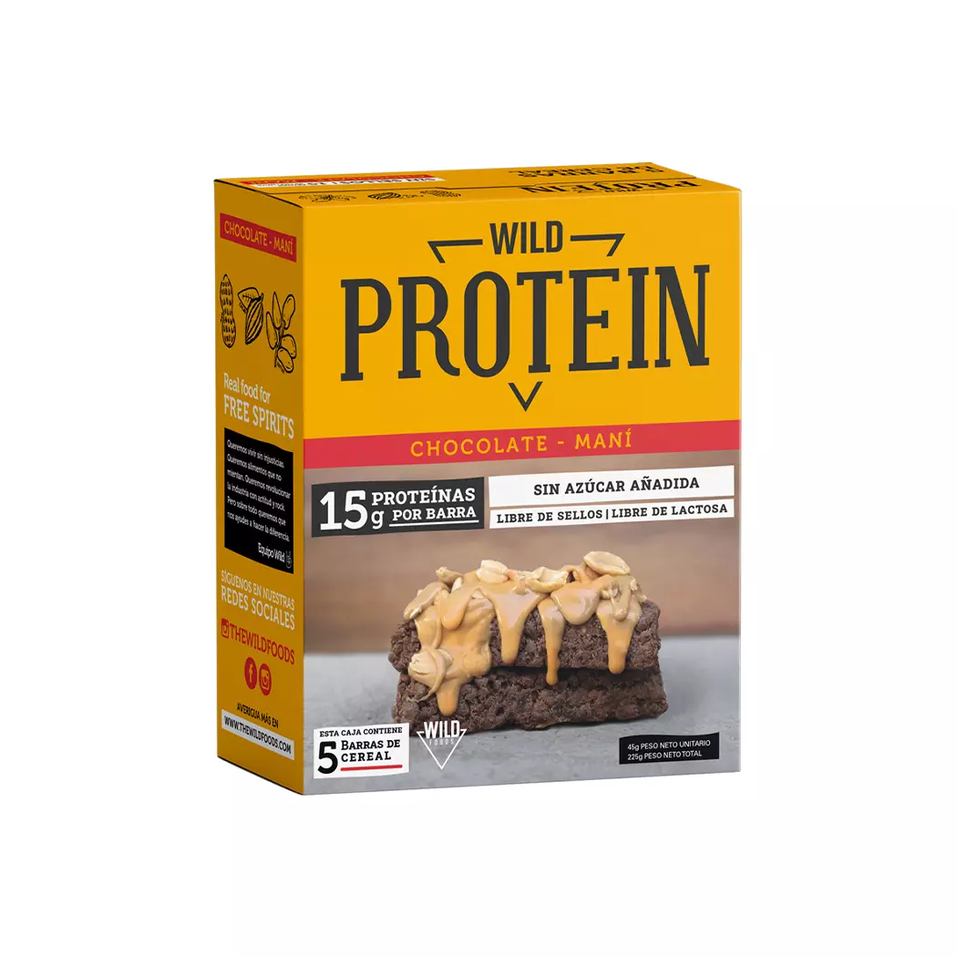 WILD PROTEIN CHOCOLATE MANI DISPLAY 5 UN