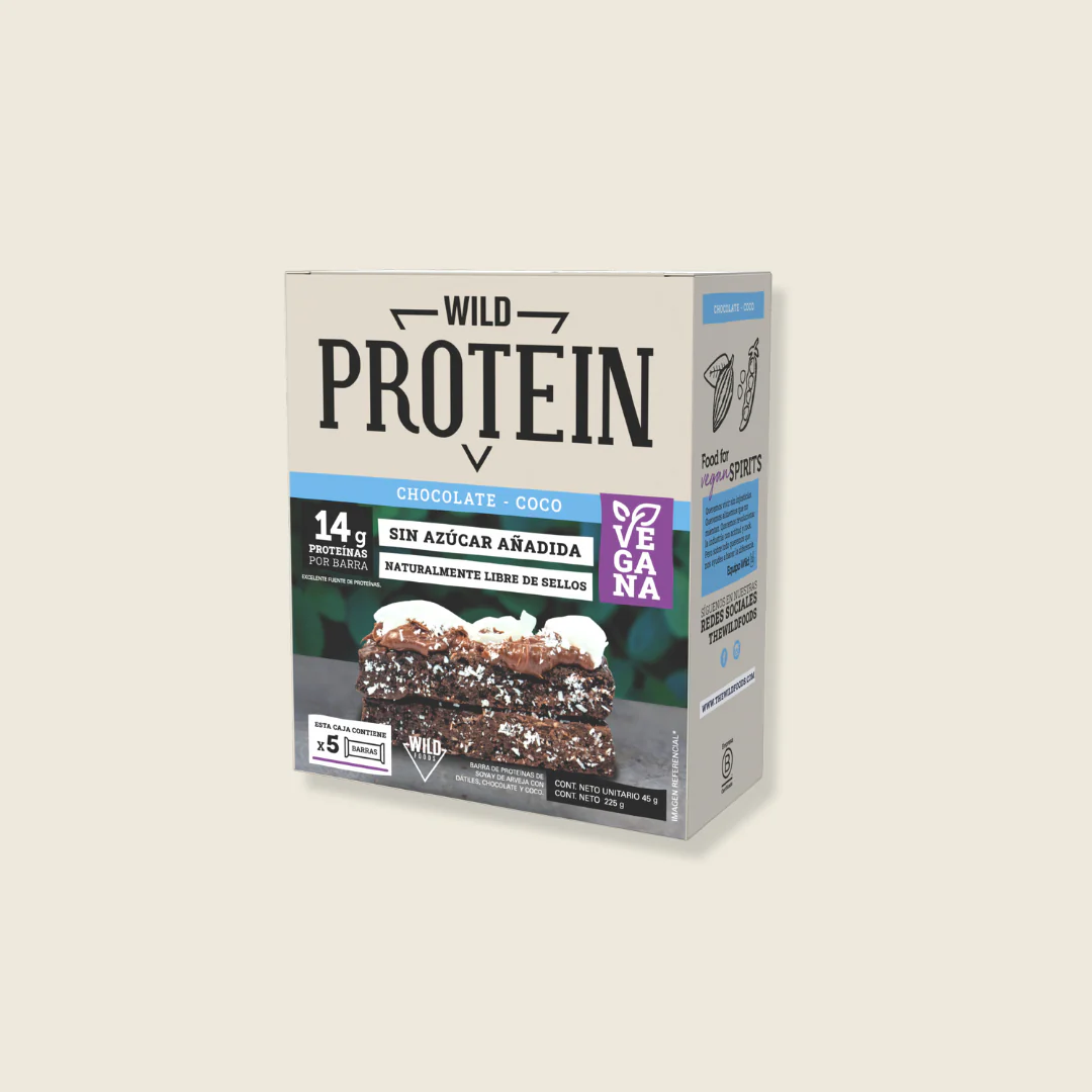 WILD PROTEIN VEGANA CHOCOLATE COCO DISPLAY 5 UN